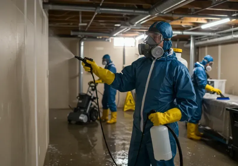 Basement Sanitization and Antimicrobial Treatment process in Hollister, CA